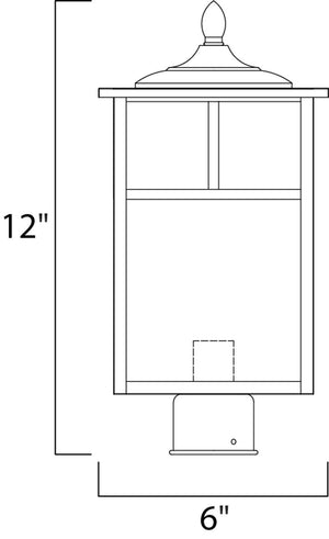 Coldwater 12' Single Light Outdoor Pole/Post Mount in Burnished