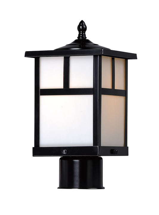 Coldwater 12" Single Light Outdoor Post Mount in Black