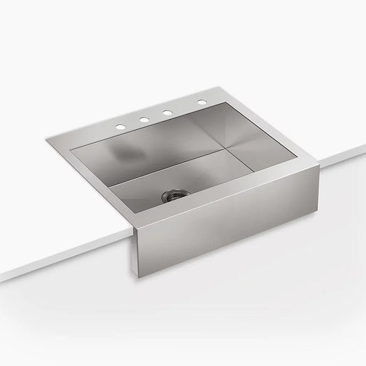 Vault 24.31" x 29.75" x 9.31" Stainless Steel Single-Basin Farmhouse Kitchen Sink