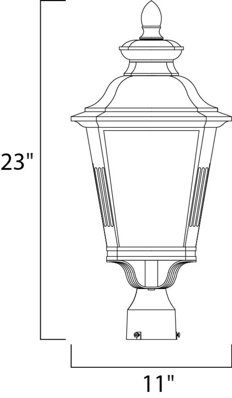 Knoxville 23' Single Light Lantern in Bronze
