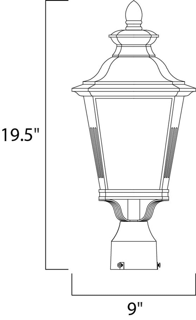 Knoxville 19.5' Single Light Lantern in Bronze