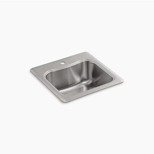Staccato 20" x 20" x 8.31" Stainless Steel Single-Basin Drop-In Kitchen Sink - 1 Faucet Hole