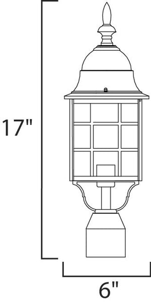 North Church 17' Single Light Outdoor Pole/Post Mount in Black