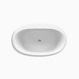Underscore Oval 59.69' x 35.75' x 21' Drop-In Bathtub in White