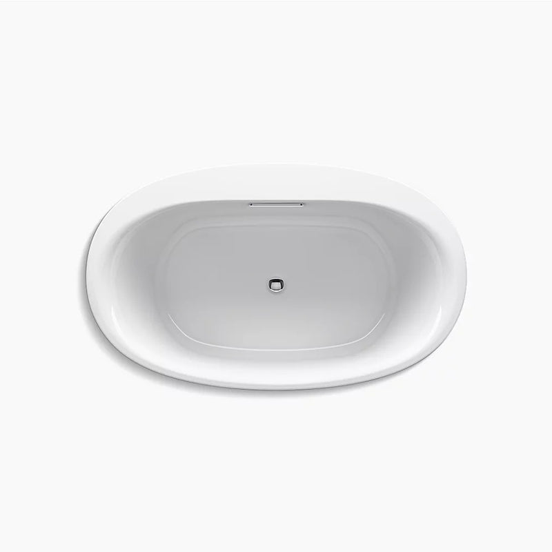 Underscore Oval 59.69' x 35.75' x 21' Drop-In Bathtub in White