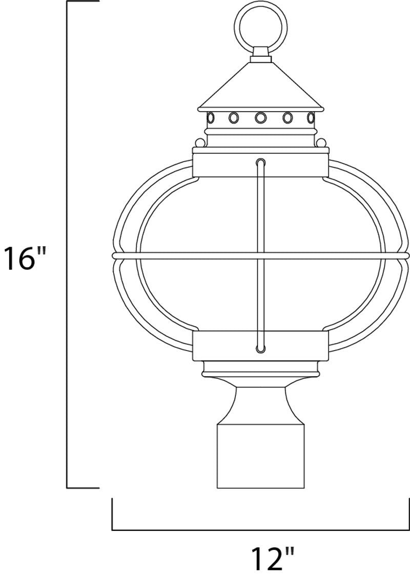Portsmouth 16' 3 light Outdoor Pole/Post Mount in Oil Rubbed Bronze