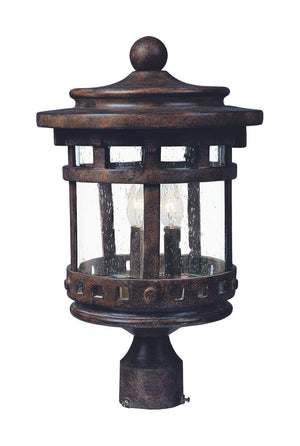 Santa Barbara DC 16' 3 light Outdoor Pole/Post Mount in Sienna