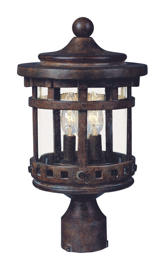 Santa Barbara DC 18.5" 3 Light Outdoor Post Mount in Sienna
