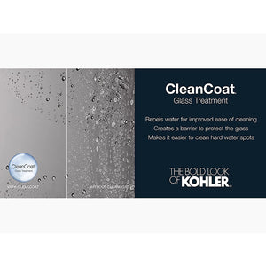Levity 74' Clear Glass Sliding Shower Door in Anodized Brushed Bronze with 0.25' Thick Glass