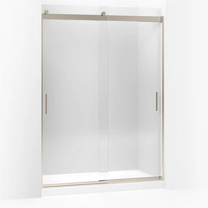 Levity 82' Clear Glass Sliding Shower Door in Anodized Brushed Bronze