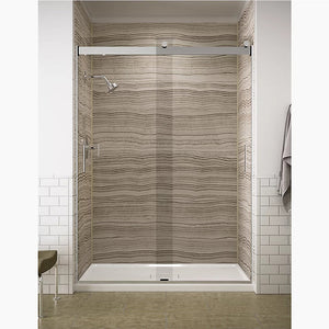 Levity 82' Clear Glass Sliding Shower Door in Anodized Brushed Bronze