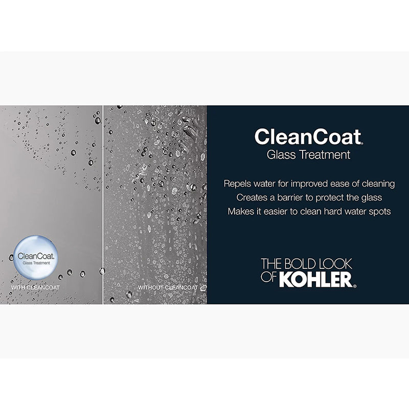 Revel 70' x 59.63' Frosted Glass Sliding Shower Door in Bright Polished Silver