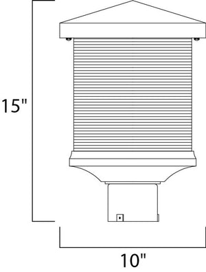 Triumph VX 15' Single Light Outdoor Pole/Post Mount in Earth Tone