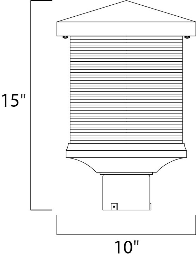 Triumph VX 15' Single Light Outdoor Pole/Post Mount in Earth Tone
