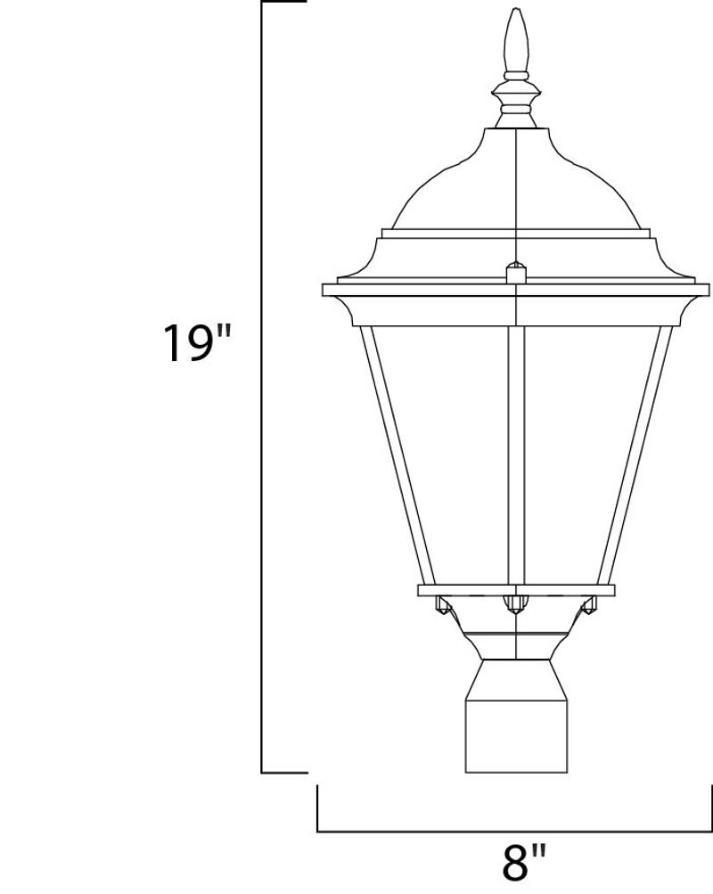 Westlake 19' Single Light Outdoor Pole/Post Mount in White