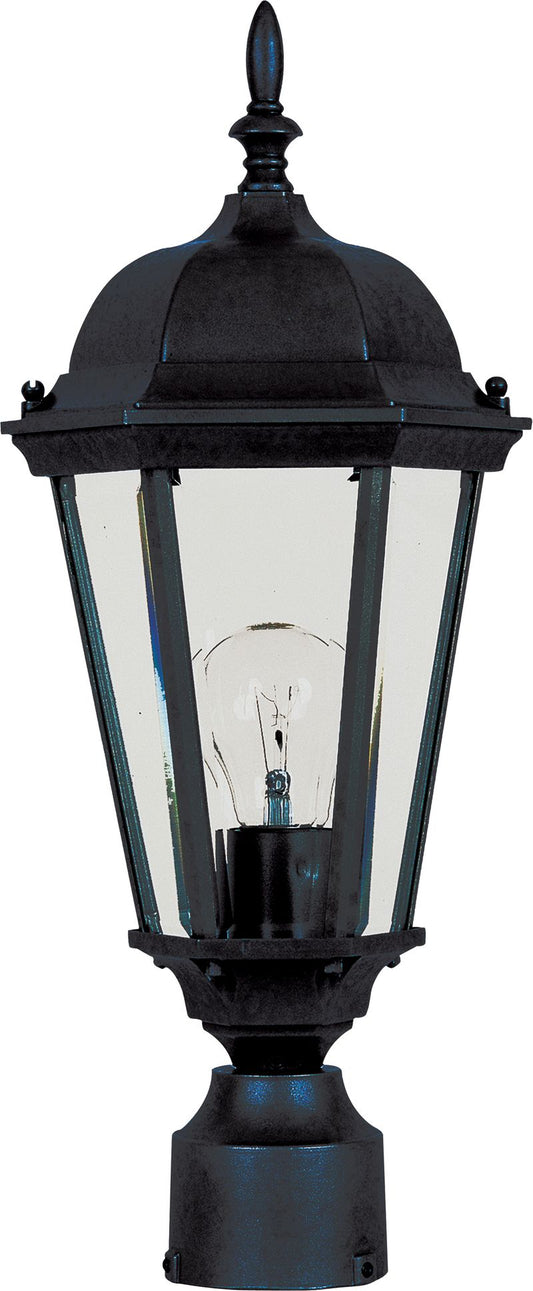 Westlake 19" Single Light Outdoor Post Mount in Black