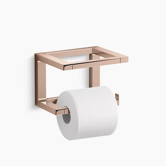 Draft 5.94" Toilet Paper Holder in Vibrant Rose Gold