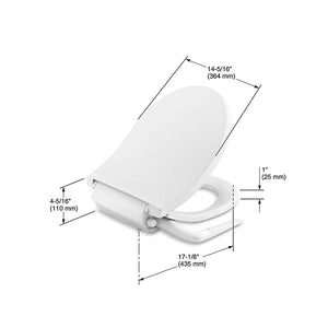Puretide Quiet-Close Round Bidet Seat in Biscuit