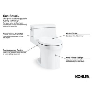 San Souci Round 1.28 gpf One-Piece Toilet in Thunder Grey