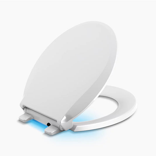 Cachet Nightlight Quiet-Close Round Toilet Seat in White