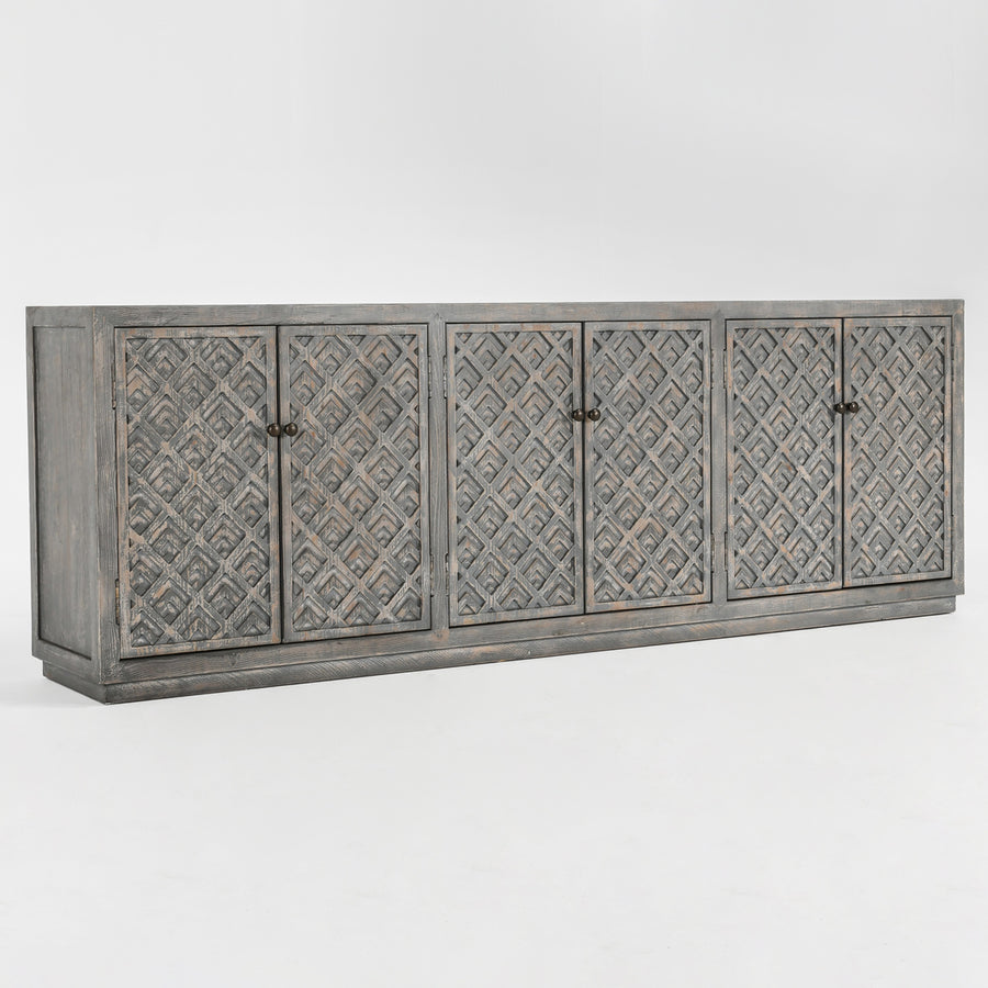 Jonas 6 Door Sideboard Antique Gray