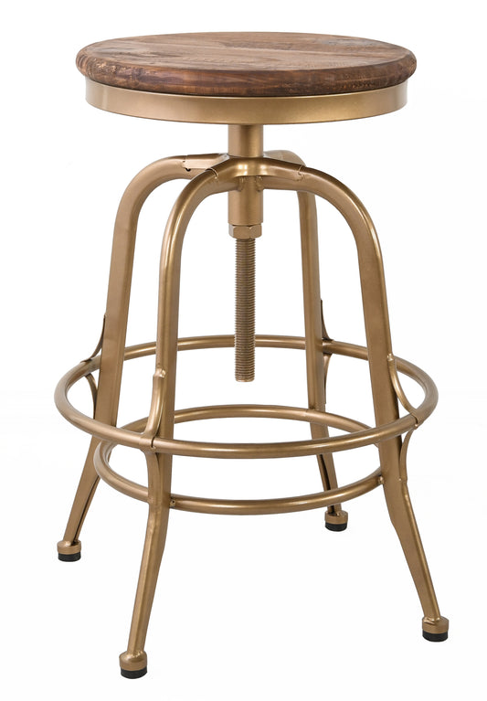 Piper Adjustable Counter Stool Brass