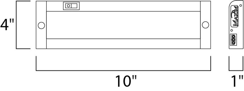 CounterMax MX-L120-EL 4' x 1' x 10' Anodized Bronze Utility Item - (Glass Finish)