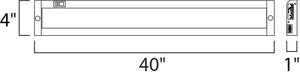 CounterMax MX-L120-EL 4' x 1' x 40' Anodized Bronze Utility Item - (Glass Finish)