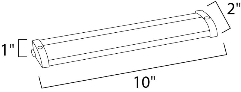 CounterMax MX-L120-LO 10' Under Cabinet Light in White