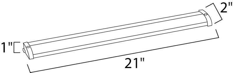 CounterMax MX-L120-LO 21' Under Cabinet Light in White