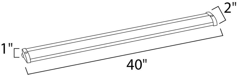 CounterMax MX-L120-LO 40' Under Cabinet Light in White