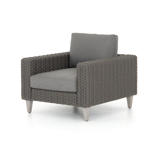 Solano Outdoor Chair in Charcoal & Charcoal Rope (34" x 37" x 32")