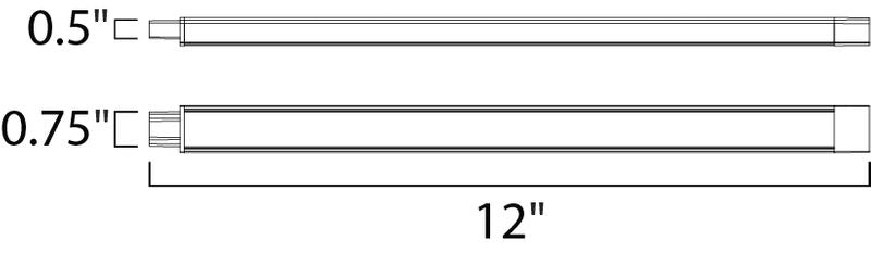 CounterMax MX-L-24-SS 12' Under Cabinet Light in Brushed Aluminum