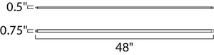 CounterMax MX-L-24-SS 48' Under Cabinet Light in Brushed Aluminum