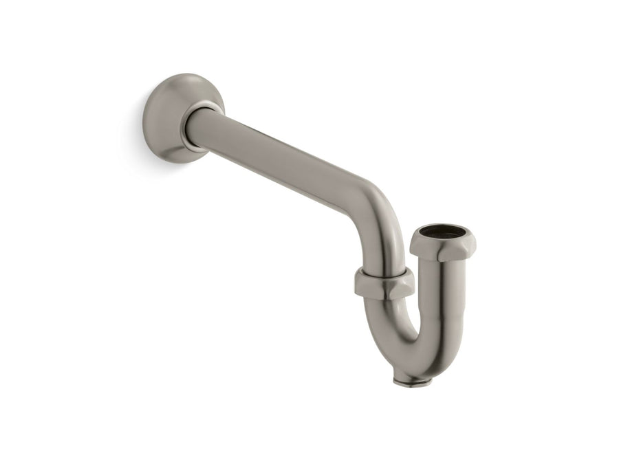 Brass 15' P-Trap in Vibrant Brushed Nickel