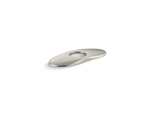 6" Brass Escutcheon in Vibrant Brushed Nickel