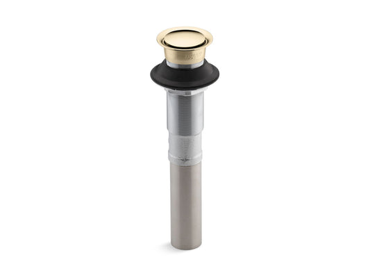 Brass Bathroom Pop-Up Drain in Vibrant French Gold