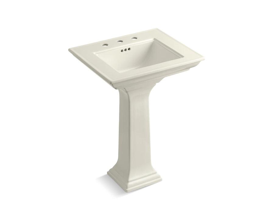Memoirs Stately 24.5' x 20.5' x 34.75' Fireclay Pedestal Bathroom Sink in Biscuit