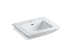 Memoirs Stately 26.69' x 23' x 10.88' Fireclay Pedestal Console Top Bathroom Sink in White