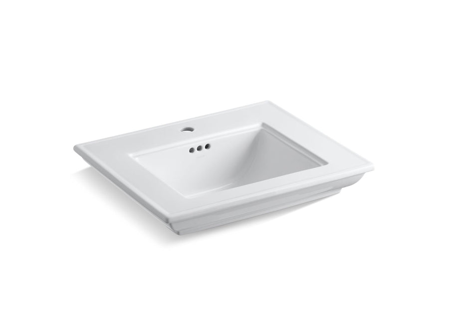 Memoirs Stately 26.69' x 23' x 10.88' Fireclay Pedestal Console Top Bathroom Sink in White