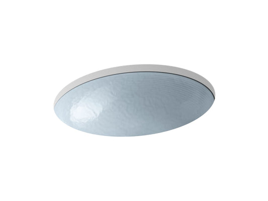 Whist 24.07" x 20.57" x 9.89" Glass Undermount Bathroom Sink in Opaque Dusk