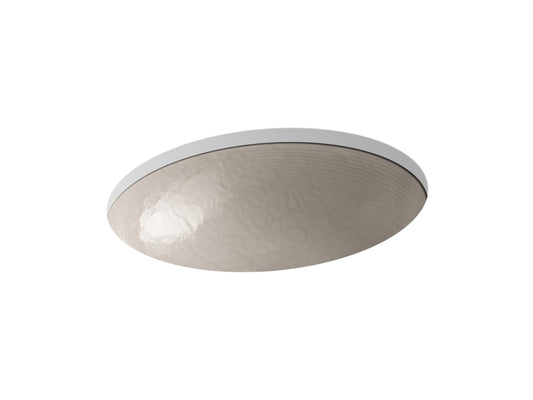 Whist 24.07" x 20.57" x 9.89" Glass Undermount Bathroom Sink in Opaque Doe