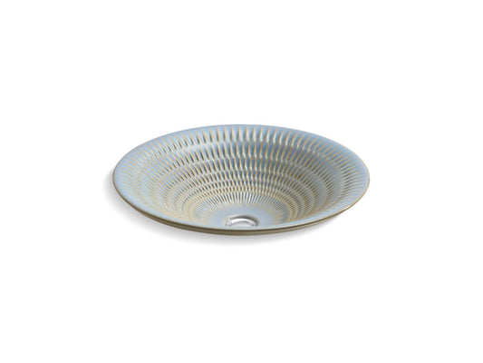 Derring Carillon Round Wading Pool 23.75" x 20.25" x 9.25" Vitreous China Vessel Bathroom Sink in Bluestone Rutile