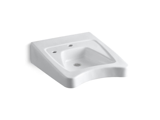 Morningside 29.25" x 22.13" x 8.75" Vitreous China Wheelchair Wall Mount Bathroom Sink in White