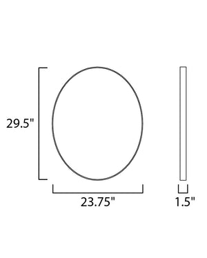 Mirror 23.75' x 29.5' Single Light LED Mirror in Anodized Bronze
