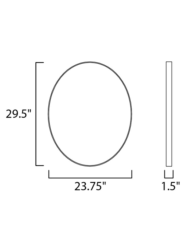 Mirror 23.75' x 29.5' Single Light LED Mirror in Anodized Bronze