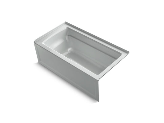 Archer 64.75" Acrylic Right Drain Alcove Bathtub in Ice Grey