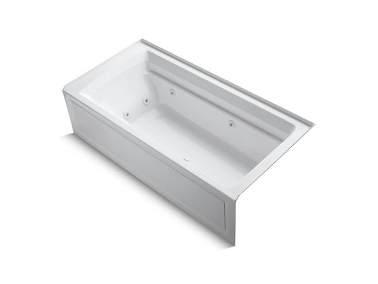 Archer 74.94" Acrylic Right Drain Alcove Bathtub in White