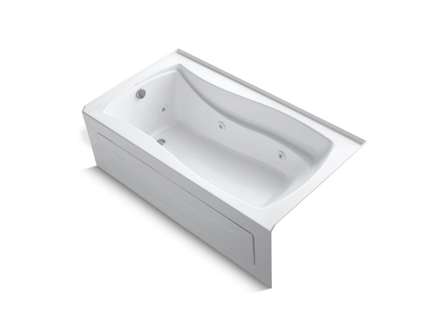 Mariposa 68.88' Acrylic Alcove Bathtub in White with Integral Apron