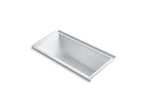 Underscore Rectangle 62.5' Acrylic Alcove Bathtub in White